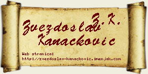 Zvezdoslav Kanačković vizit kartica